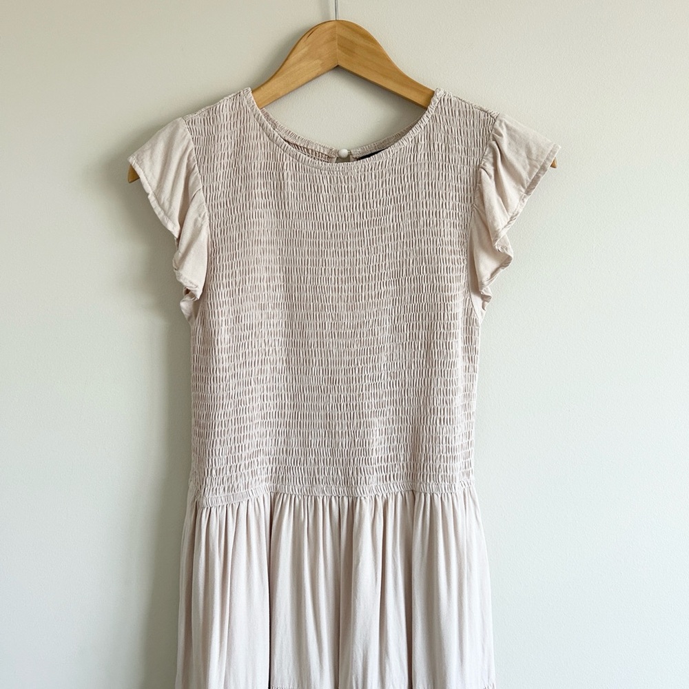 Fairy Smocked Tier Ruffle Maxi Dress Small - Picture 3 of 8